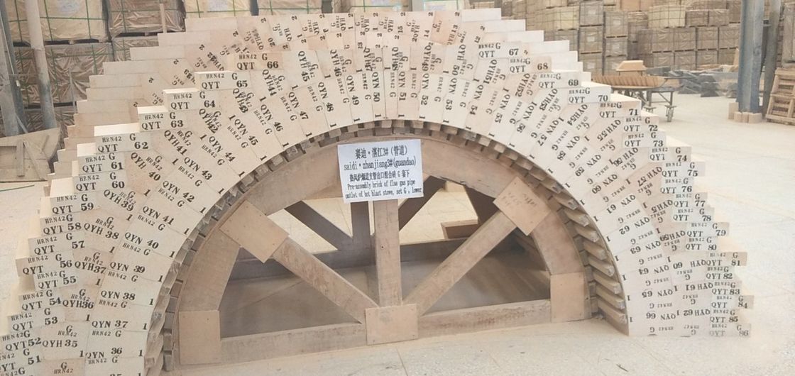Tahan Panas Tinggi Blok Tahan Api Alumina Tinggi 1400 00 RUL Untuk Kompor Ledakan Panas