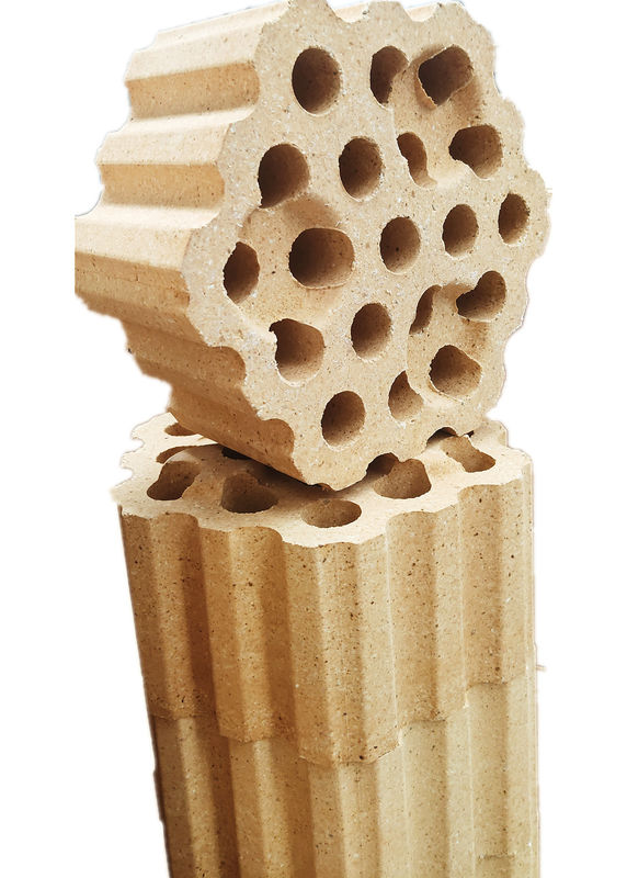 Al2O3 Checker Batu Bata Tahan Api Alumina Tinggi 40Mpa Untuk Tungku Kaca 2.15g / Cm3